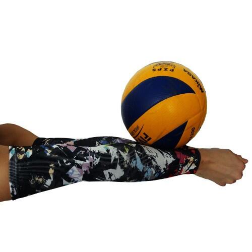 Rękawki siatkarskie unisex JG TEAM prążkowane długie 4/5
