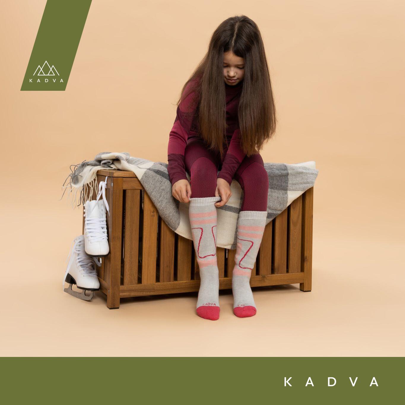 Meias de esqui para criança KADVA Woolan Jrg 5/6