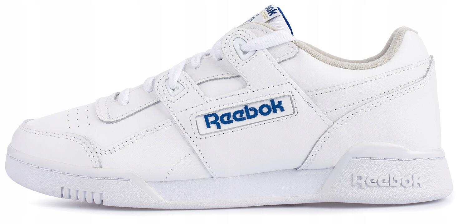 Męskie buty sportowe sneakersy skórzane białe REEBOK WORKOUT PLUS 2/7