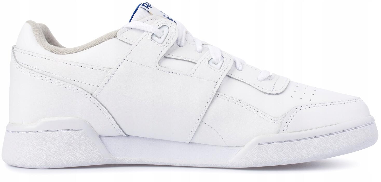 Męskie buty sportowe sneakersy skórzane białe REEBOK WORKOUT PLUS 3/7