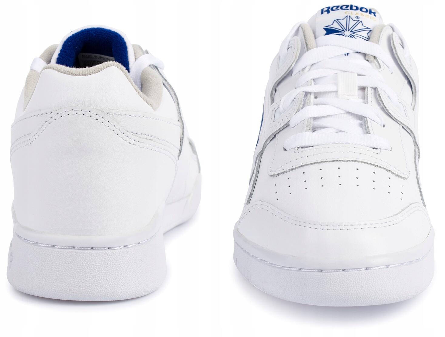 Męskie buty sportowe sneakersy skórzane białe REEBOK WORKOUT PLUS 7/7