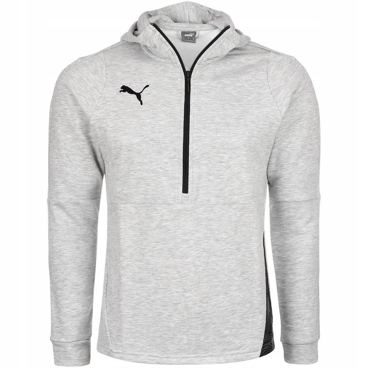 Męska bluza z kapturem suwakiem szara PUMA TEAMFINAL 21 CASUALS HOODY 3/7