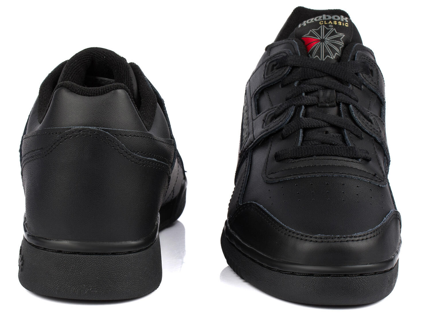 Męskie buty sportowe sneakersy skórzane czarne REEBOK WORKOUT PLUS 7/7