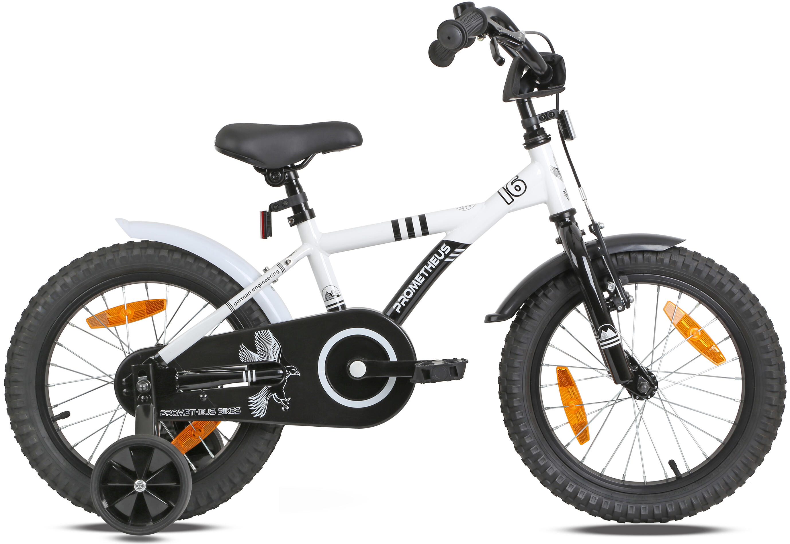 Kinderfiets 16 inch vanaf 4 -6 jaar fiets met terugtraprem en zijwieltjes 2/6