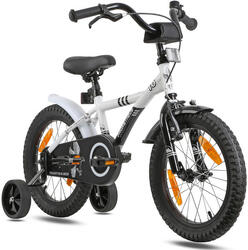 Vélo 16 pouces enfant 4-6 ans avec roues stabilisateurs et rétropédalage
