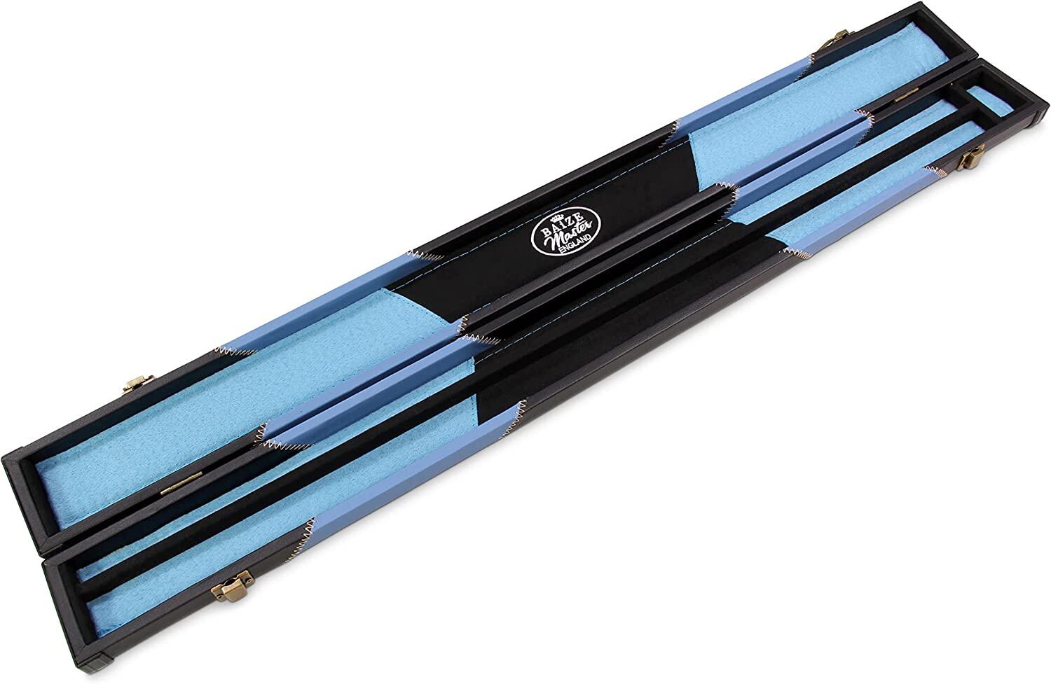 BAIZE MASTER SKY ARROW Deluxe 2pc Snooker Pool Cue Case with Matching Coloured 3/7