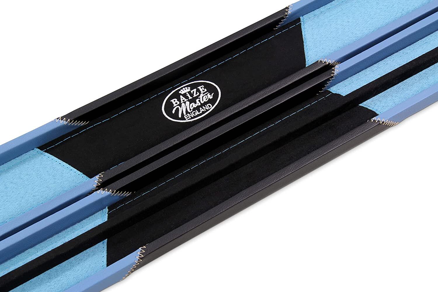 BAIZE MASTER SKY ARROW Deluxe 2pc Snooker Pool Cue Case with Matching Coloured 5/7