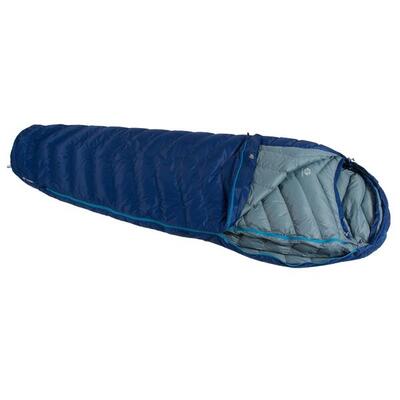 Mumienschlafsack Double Attack II 190 4-Jahreszeiten - Blau für Erwachsene