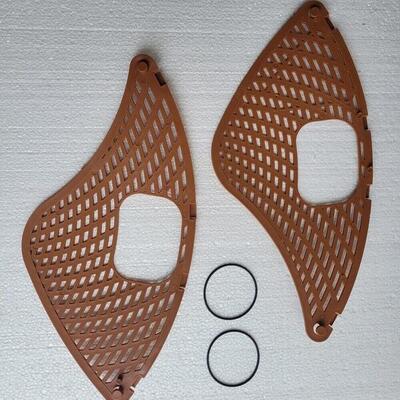 COPPIA PARAVESTE BICI 26 IN PLASTICA CON MOLLE-BICICLETTA OLANDA -MARRONE