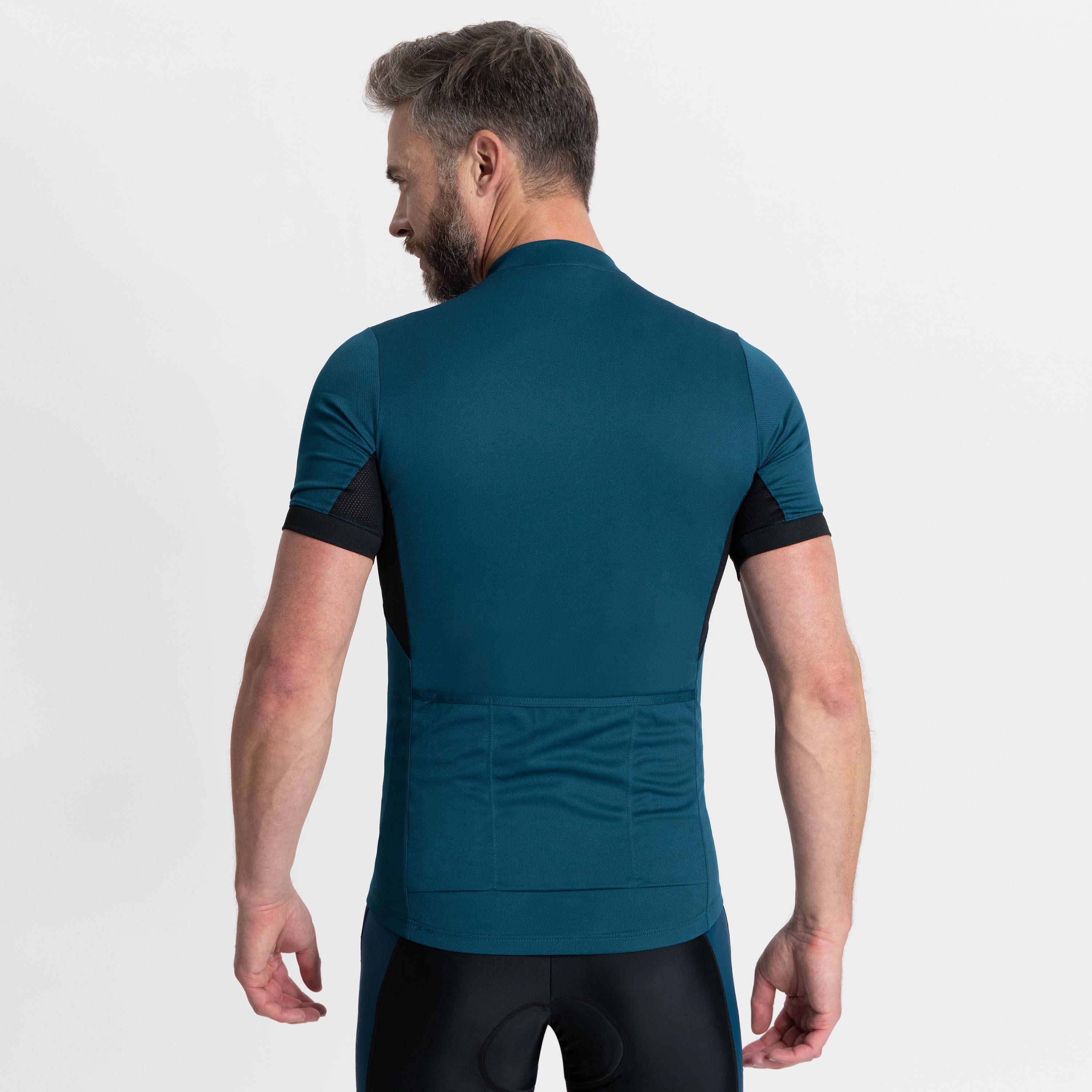 Men's Cycling Jersey Short Sleeve Comfort Fit Core Blue 4/6