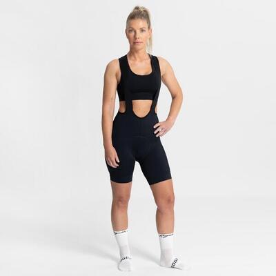 Korte fietsbroek met bretels dames ultracing 2.0