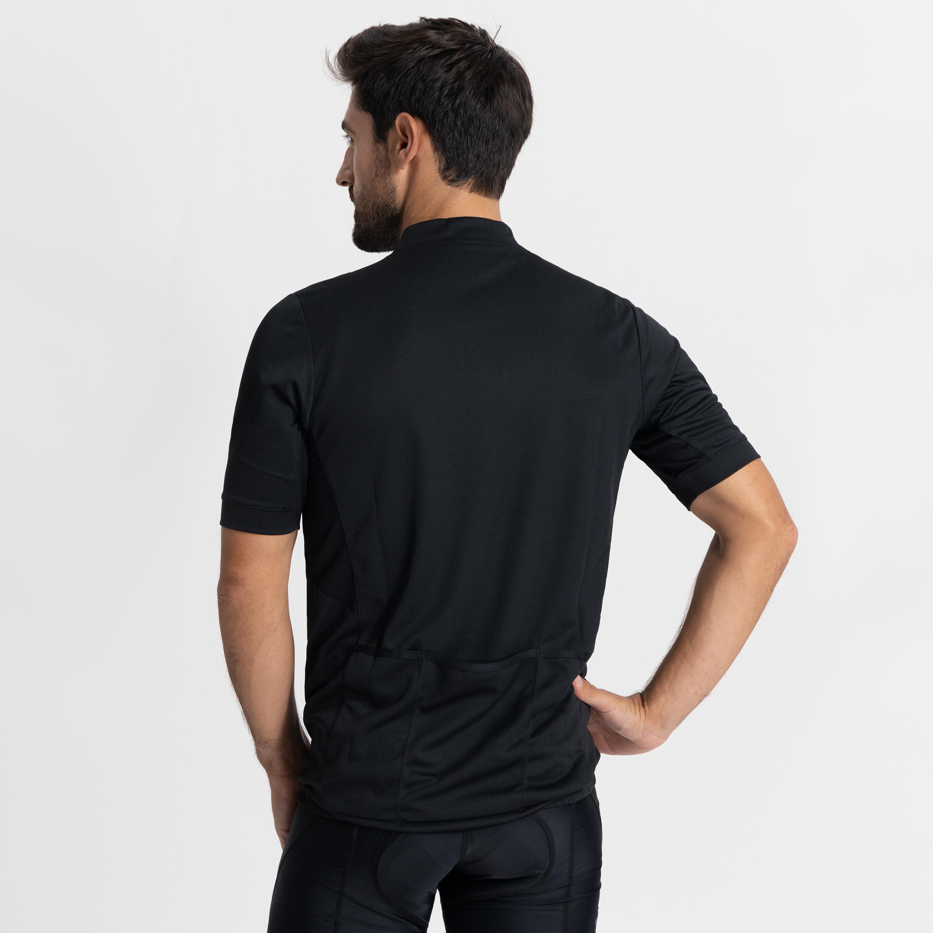 Wielershirt Heren Core Fietsshirt Korte Mouwen Zwart 4/5