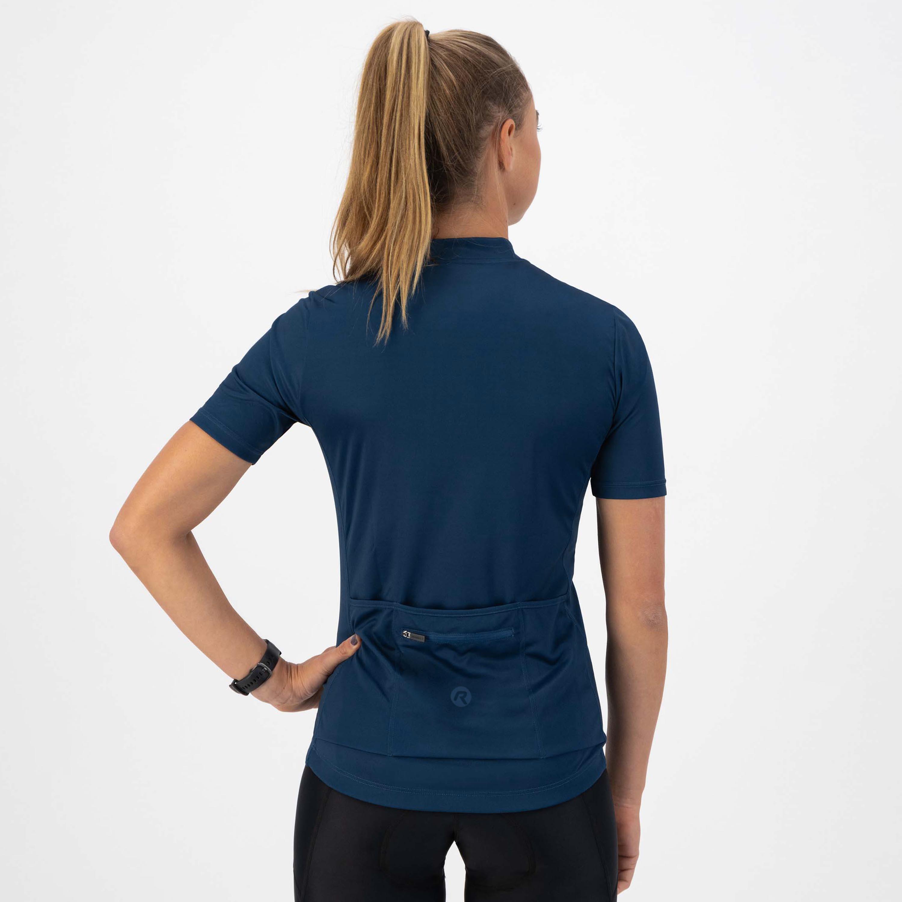 Women's Cycling Jersey Short Sleeve Comfort Fit Core Dark Blue 4/7