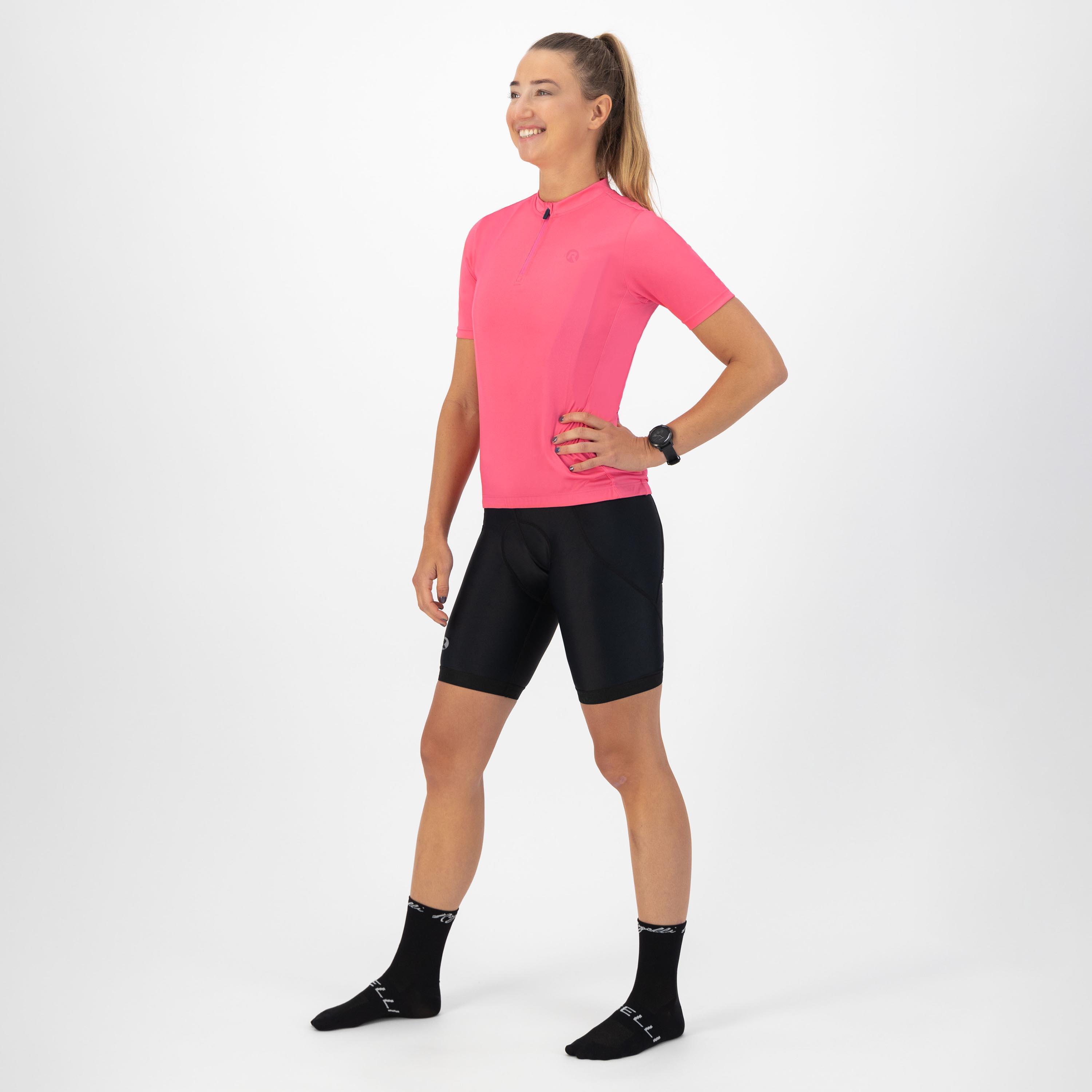 Women's Cycling Jersey Short Sleeve Comfort Fit Core Pink 5/7