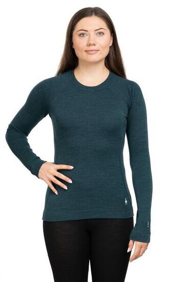 Maglia termica donna Smartwool Classic Merino Base Layer Crew Women blu L