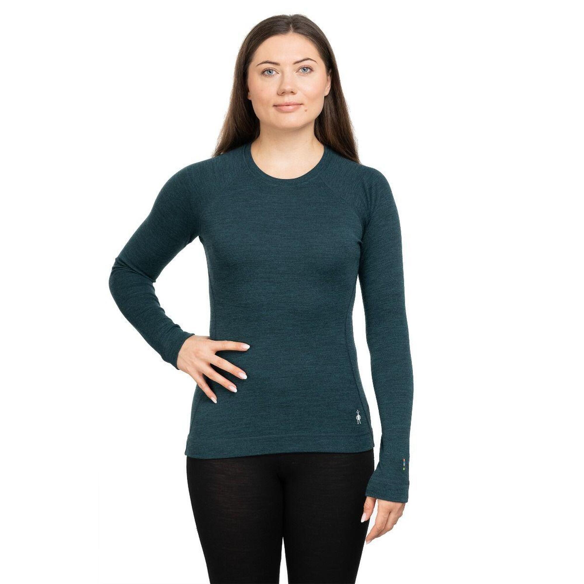 Smartwool - T-shirt Thermique Smartwool Merino 250 Baselayer Crew Boxed Pour Femmes - Sous Maillot Manche Longue - Bleu - S - Decathlon