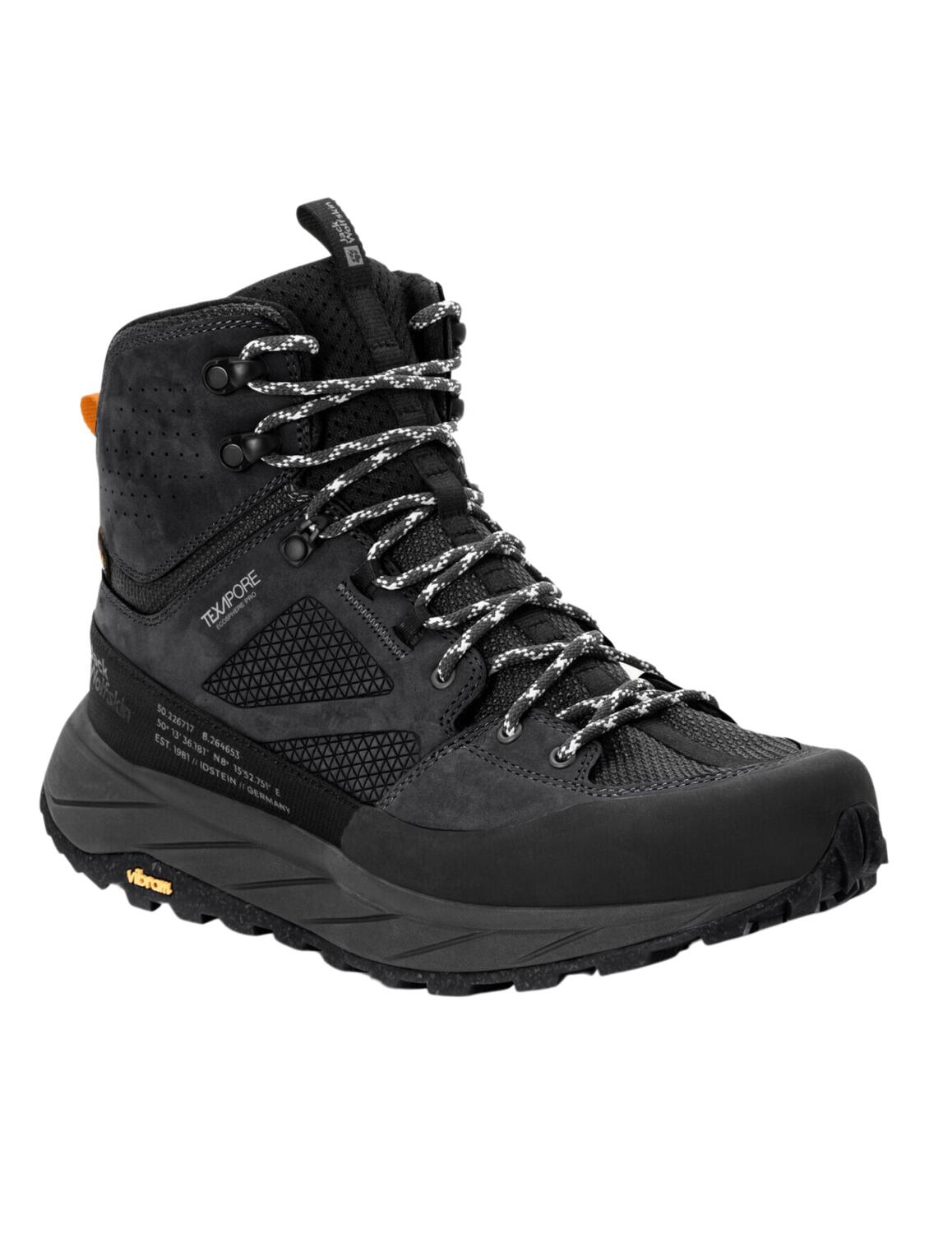 Jack Wolfskin Terraquest Texapore Mid Hiking Shoes Black 42 2/6