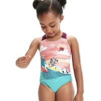 SPEEDO SPEEDO SPEEDO Badpakken DIG PRINTED SWIMSUIT PUR/GRN GIRLS' PurGrn