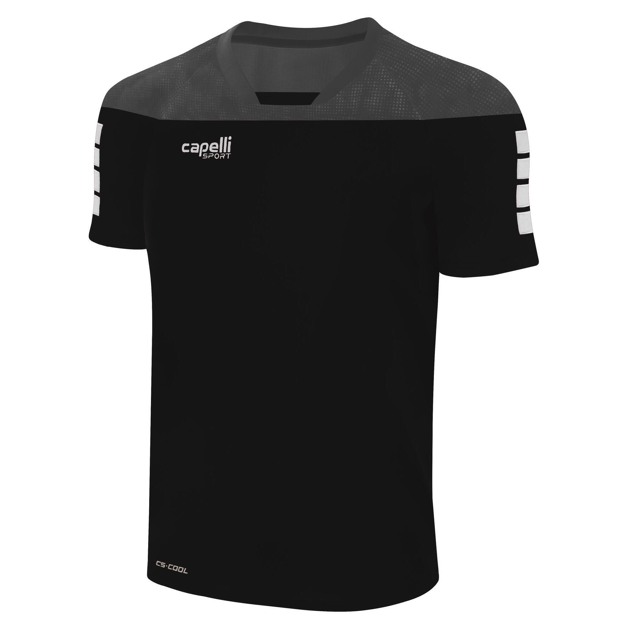 Capelli Sport - Maillot De Football Homme Capelli Tribeca Adult Training - Maillot Manches Courtes - Gris|noir - 42 M/l - Decathlon