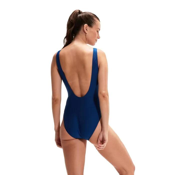 Maillot de bain Speedo Logo Deep U Back - Bleu / Blanc - Taille 30 3/6