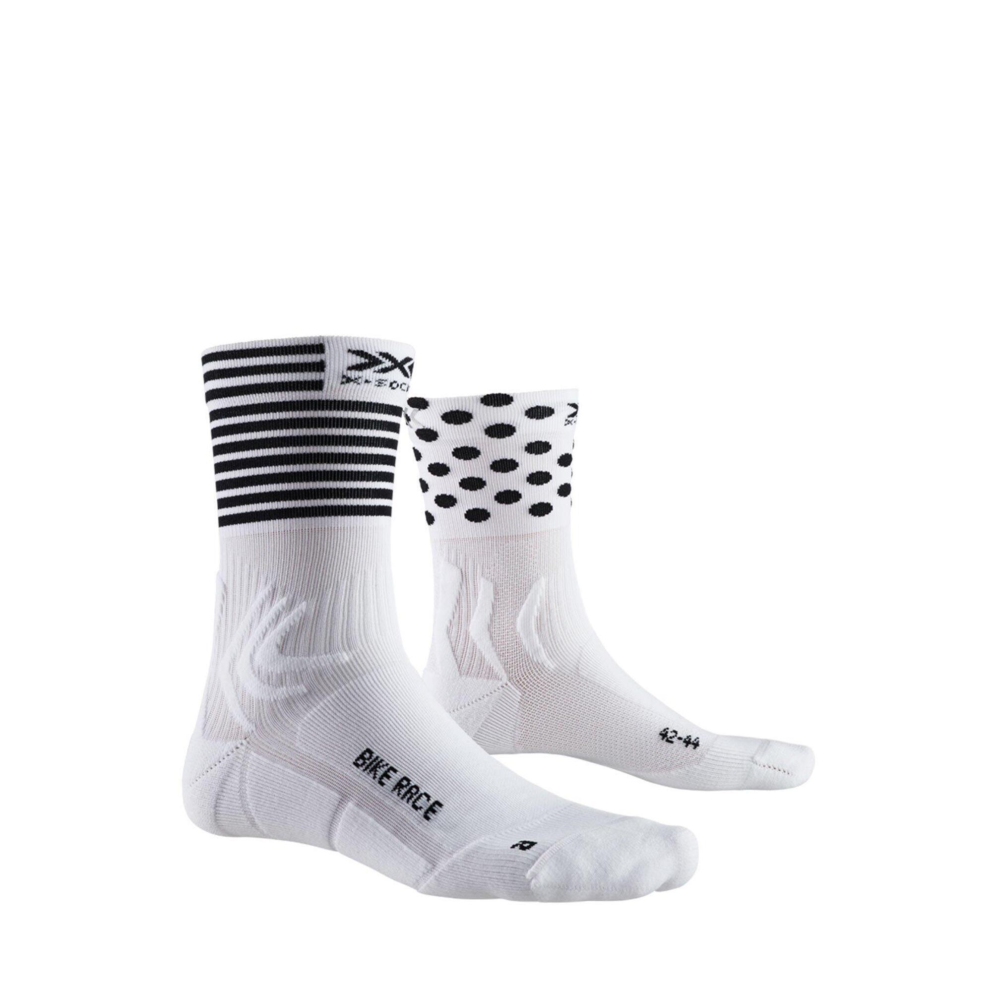 X-socks - Chaussettes X-socks Bike Race - Chaussettes - Blanc|noir - 35/38 - Decathlon