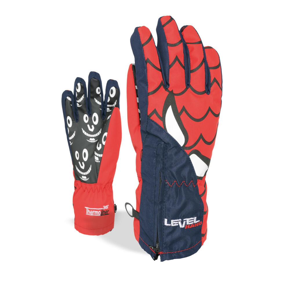 Caprilite 2 Paia Di Guanti Invernali Magici Per Bambini – Caldi Ed Elastici, Taglia Unica (3+ Anni), Colore Rosso