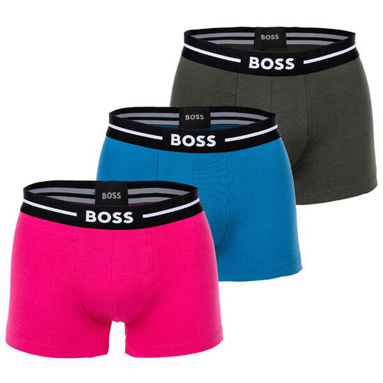 BOSS Herren Trunks, 3er Pack - 3P Bold, Boxershorts, Cotton Stretch, Logo, uni