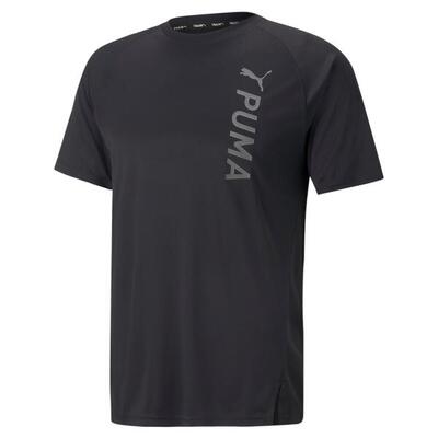 Heren-t-shirt met korte mouwen puma fit zwart