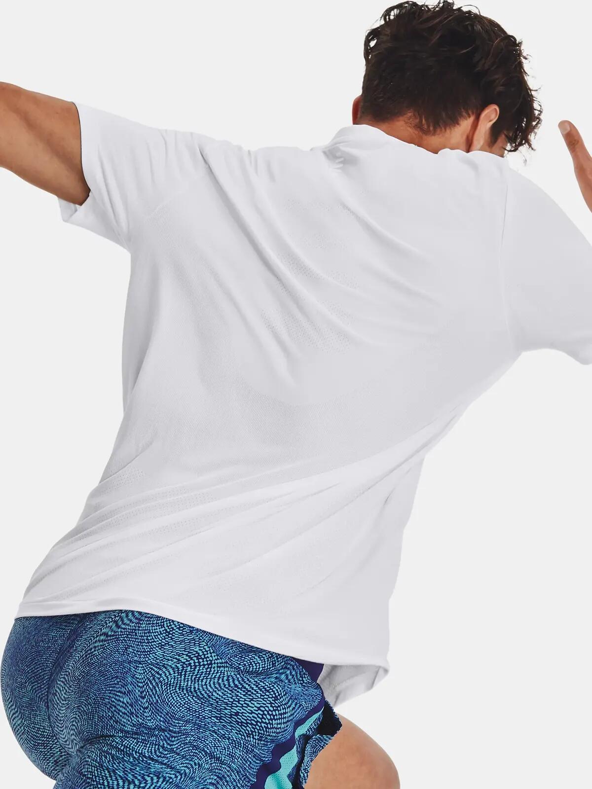 Maillot manches courtes Under Armour Seamless Stride Blanc 4/7