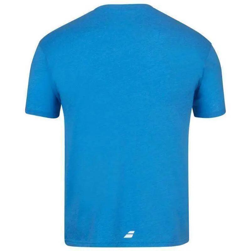 BLUE BABOLAT EXERCISE TEE TURQUOISE T-SHIRT 3/5