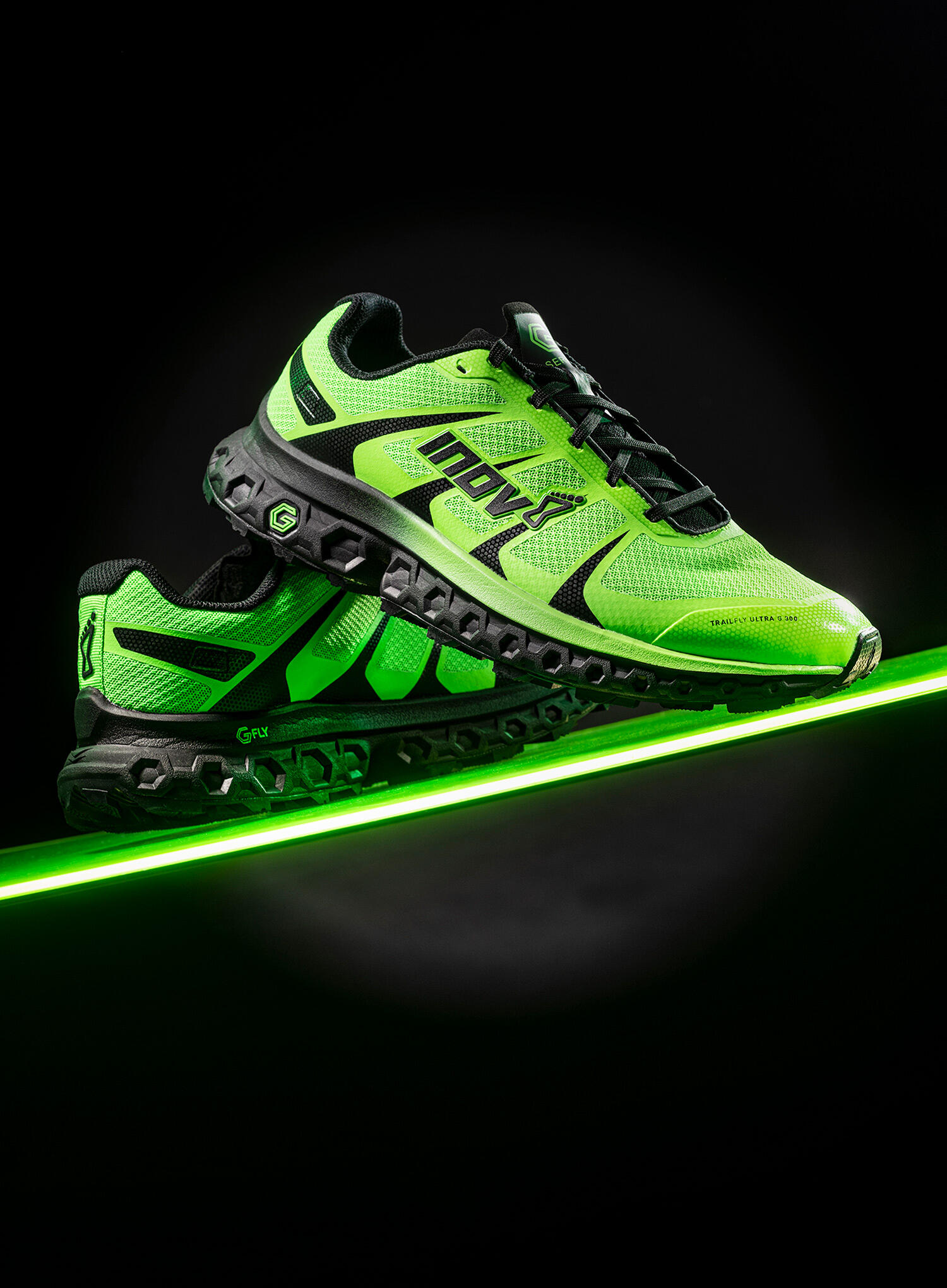 Trailfly Ultra G 300 Max Trailrunning Schoen - Groen/Zwart - Standard Fit 6/7