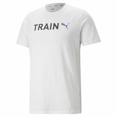 Puma graphic tee training trainings-t-shirt voor heren