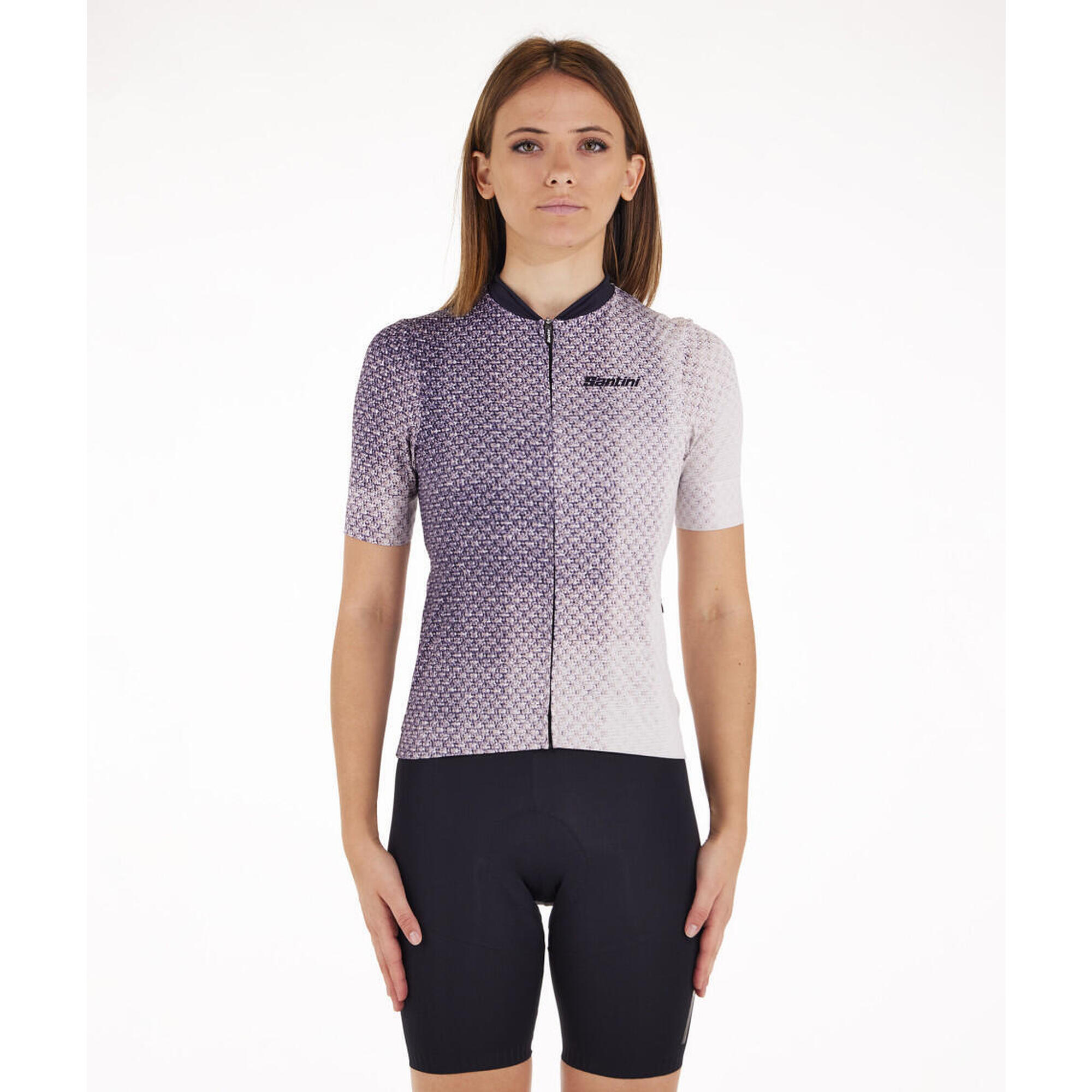 Santini - Paws Form - Maillot Femme - Violet Gris - Velò - T-shirt Manches Courtes - Violet - Xl. - Decathlon