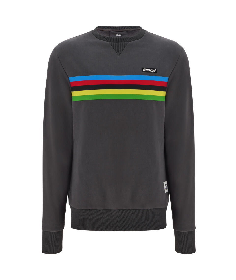SANTINI Uci World Champion - Felpa - Uomo - grigio Ciclismo