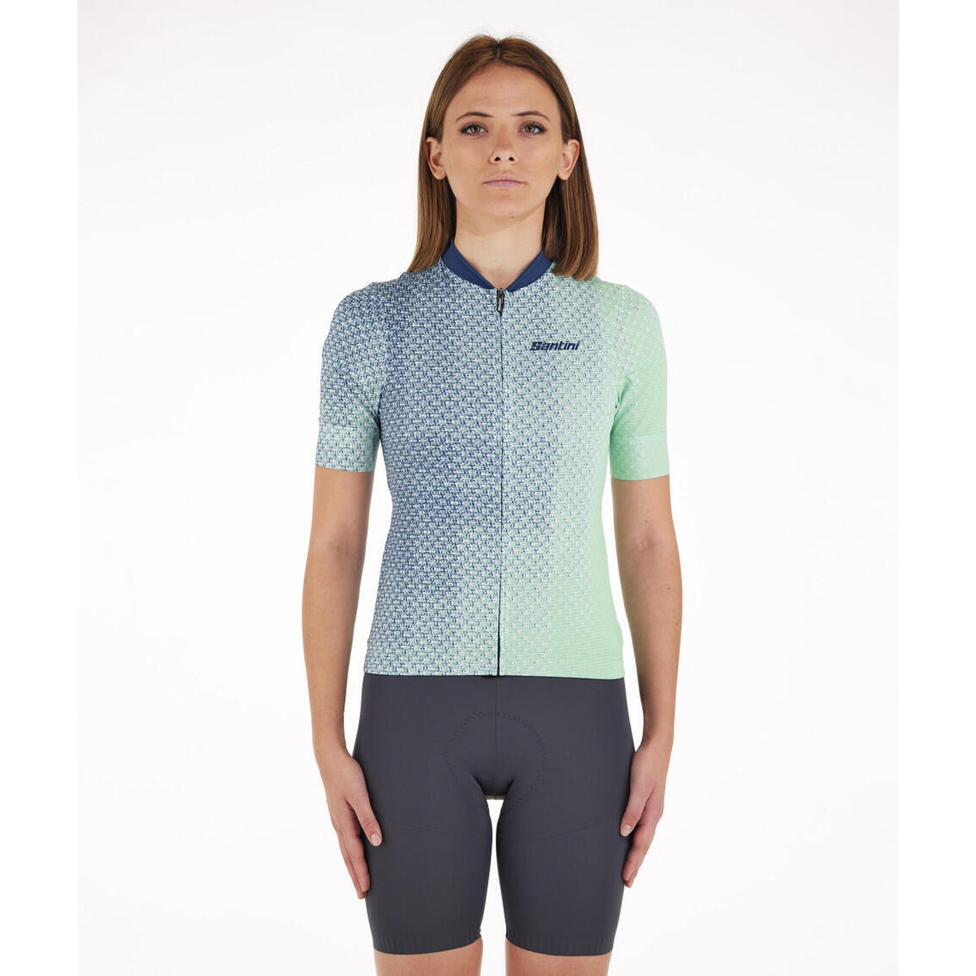 Santini - Paws - Maillot Femme - Vert - Velò - T-shirt Manches Courtes - Vert - M. - Decathlon