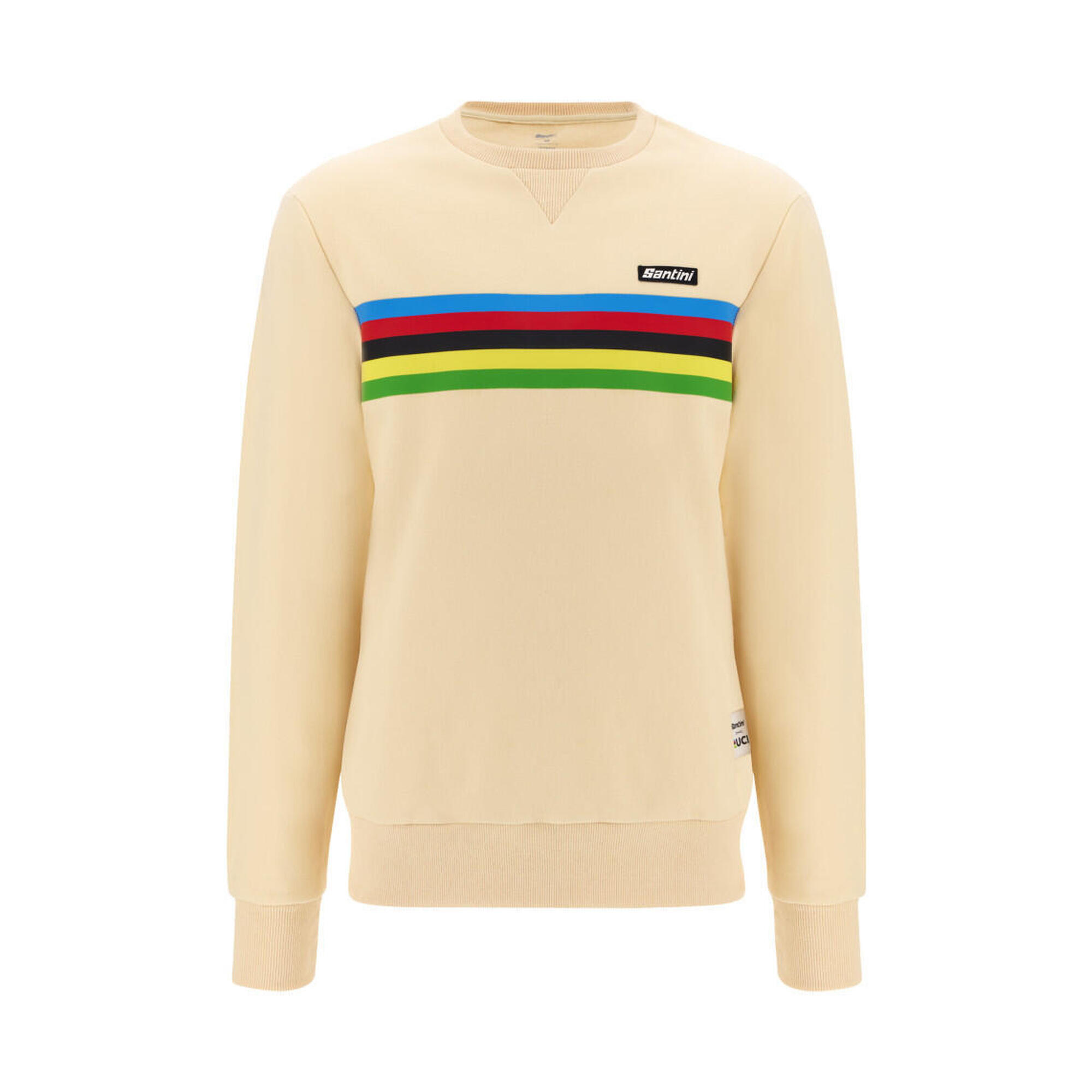 Santini - Uci World Champion - Sweat-shirt - Homme - Café-crème Velò - Sweat-shirt - Beige - Xs. - Decathlon