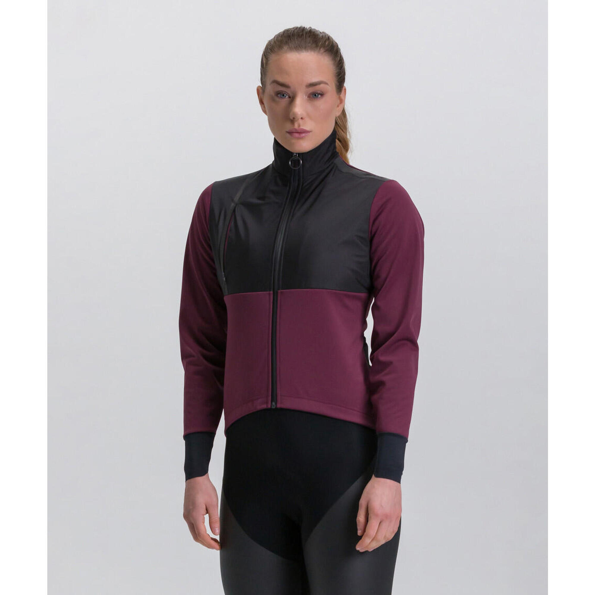 Santini - Vega Absolute - Veste Femme - Bourgogne - Velò - Veste - Noir|violet - Xs. - Decathlon