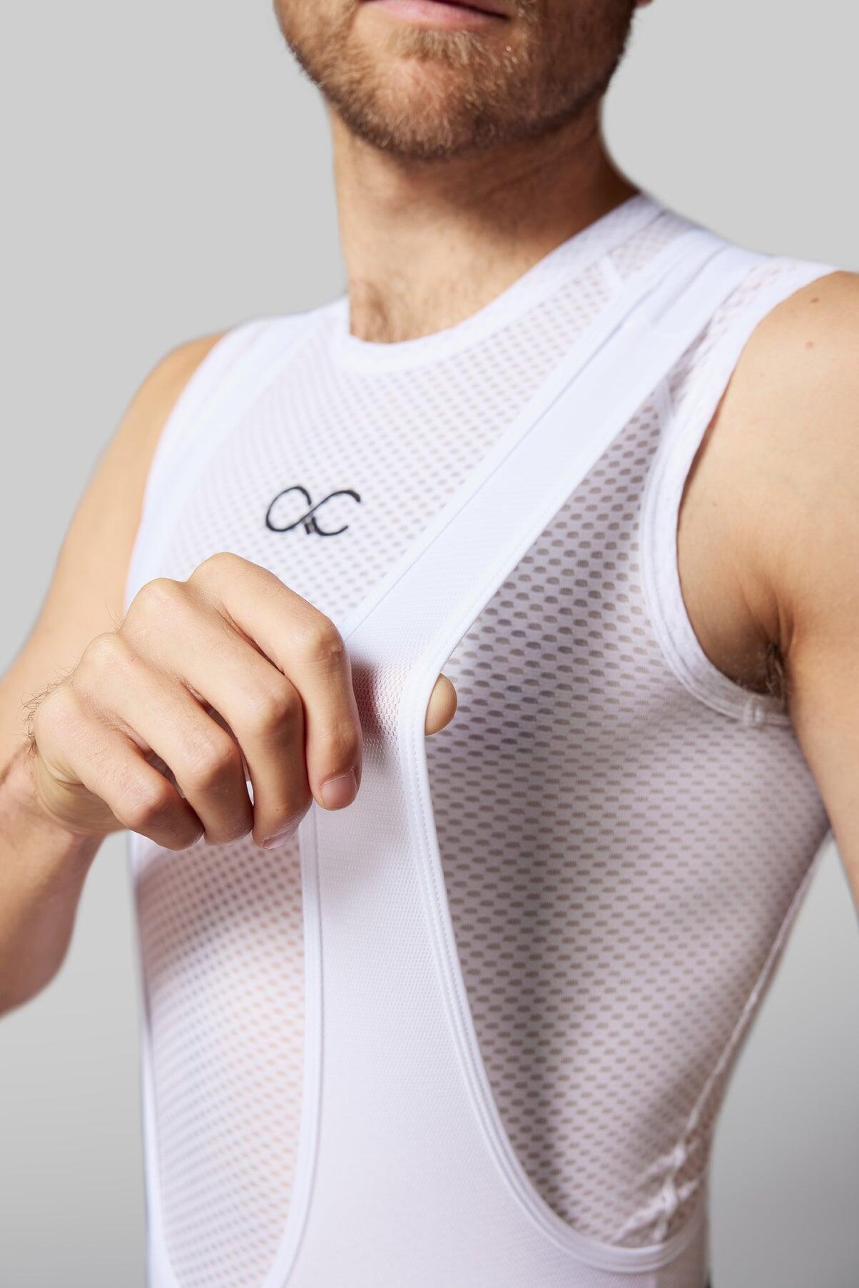 Essential Herren Kurze Trägerhose mit Sitzpolster Radhose 6/7