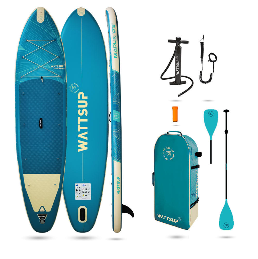 WATTSUP SUP Opblaasbaar Duo MARLIN Dropstitch 378x89x15cm 12'5x35"x6”
