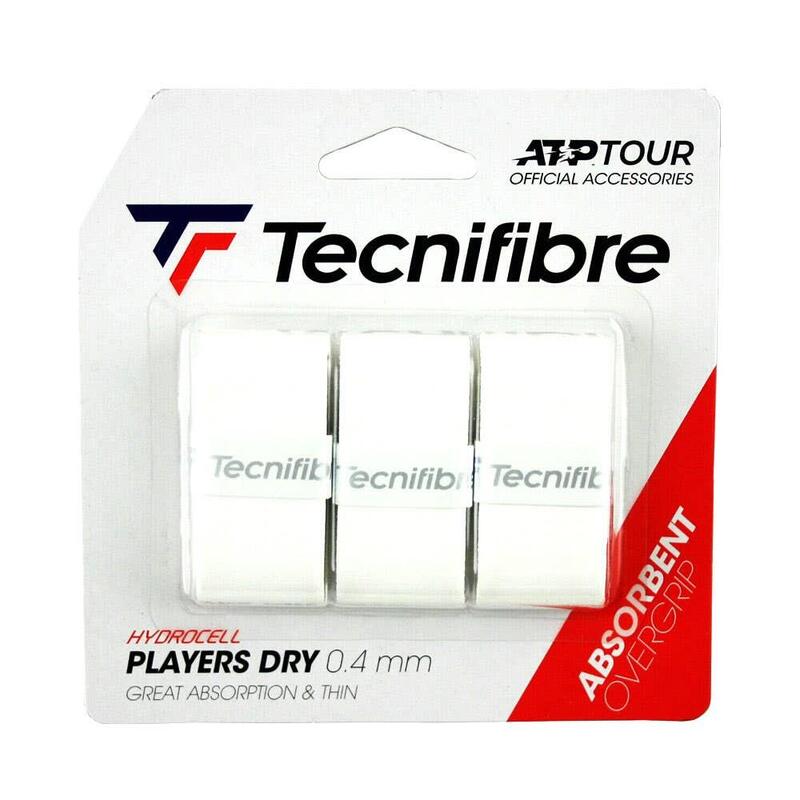 Lot De 3 Overgrips Tecnifibre Players Dry Blancs