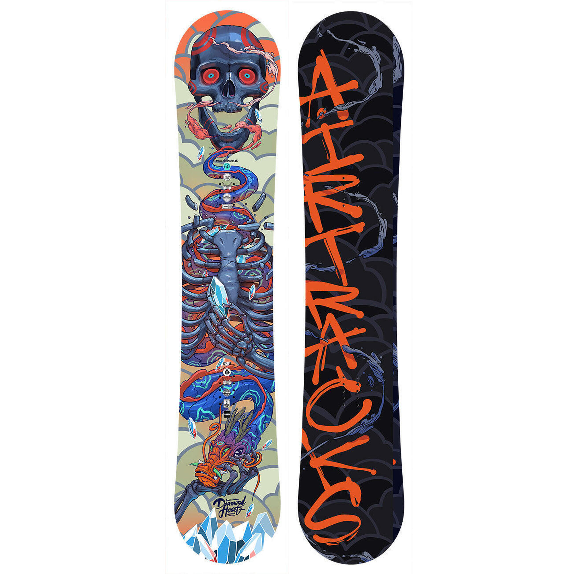 Airtracks - Planche De Snowboard Diamond Heart Carbon Hybird Rocker Homme - Snowboard - Rouge - 160 Cm - Decathlon