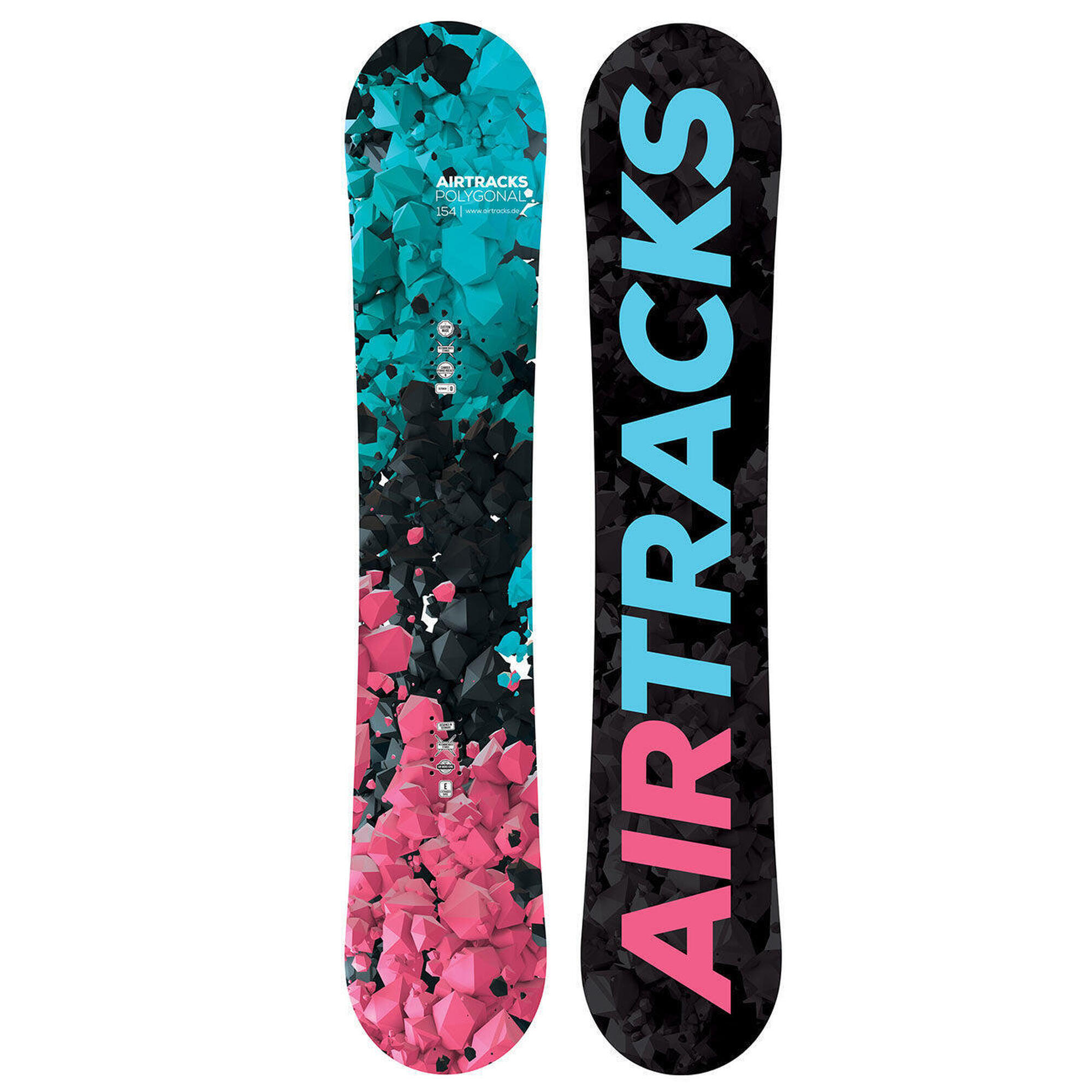 Airtracks - Planche De Snowboard Polygonal Hybrid Rocker Femme - Snowboard - 154 Cm - Decathlon