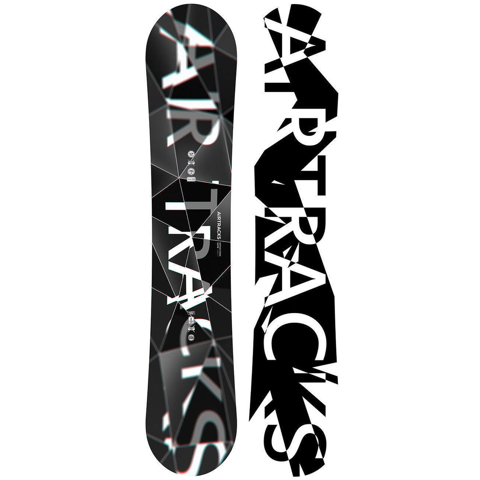 Airtracks - Planche De Snowboard Homme Refrections Game Camber Wide - Snowboard - Blanc - 155 Cm - Decathlon