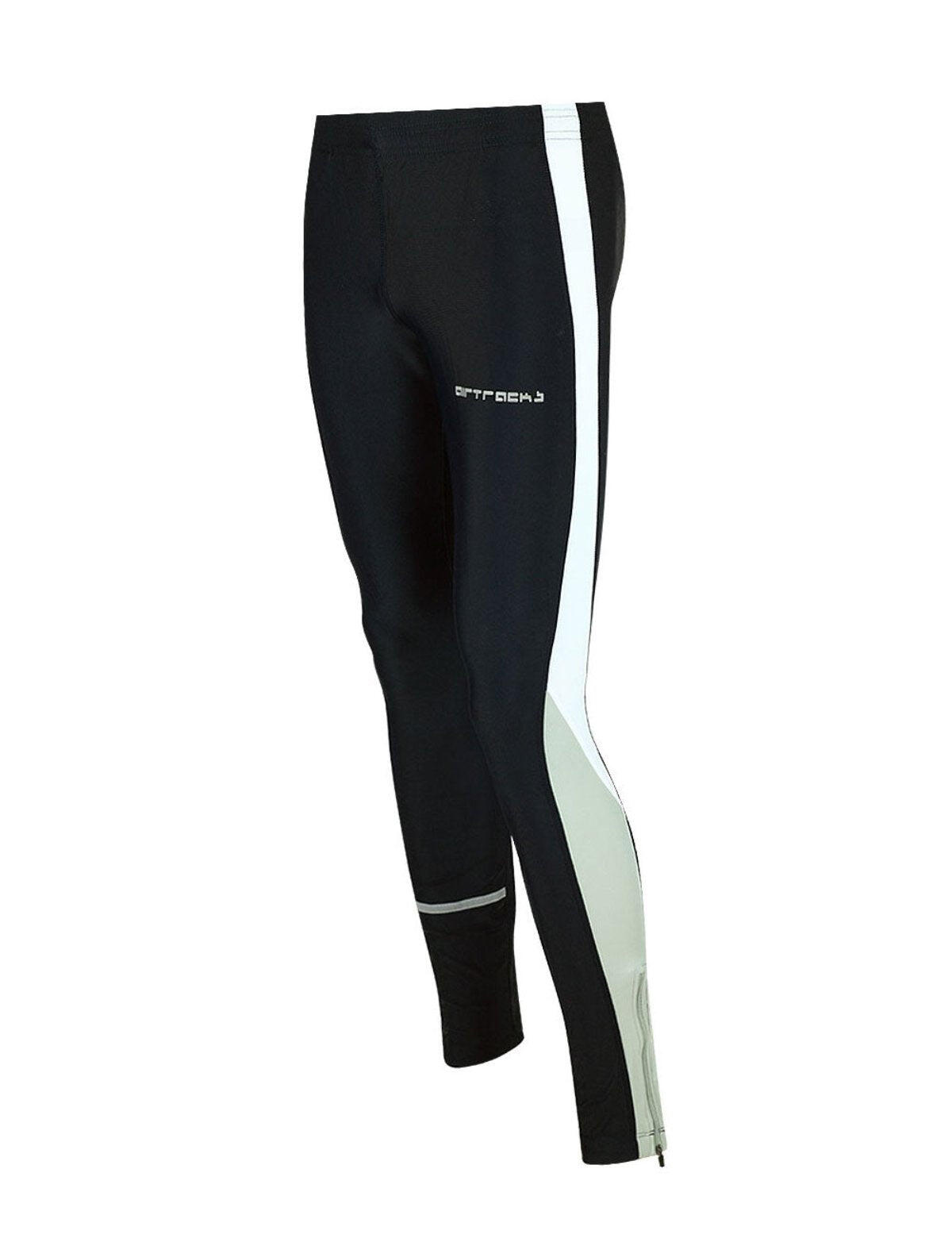 Herren Thermo Laufhose Tight Lang Schwarz 1/4