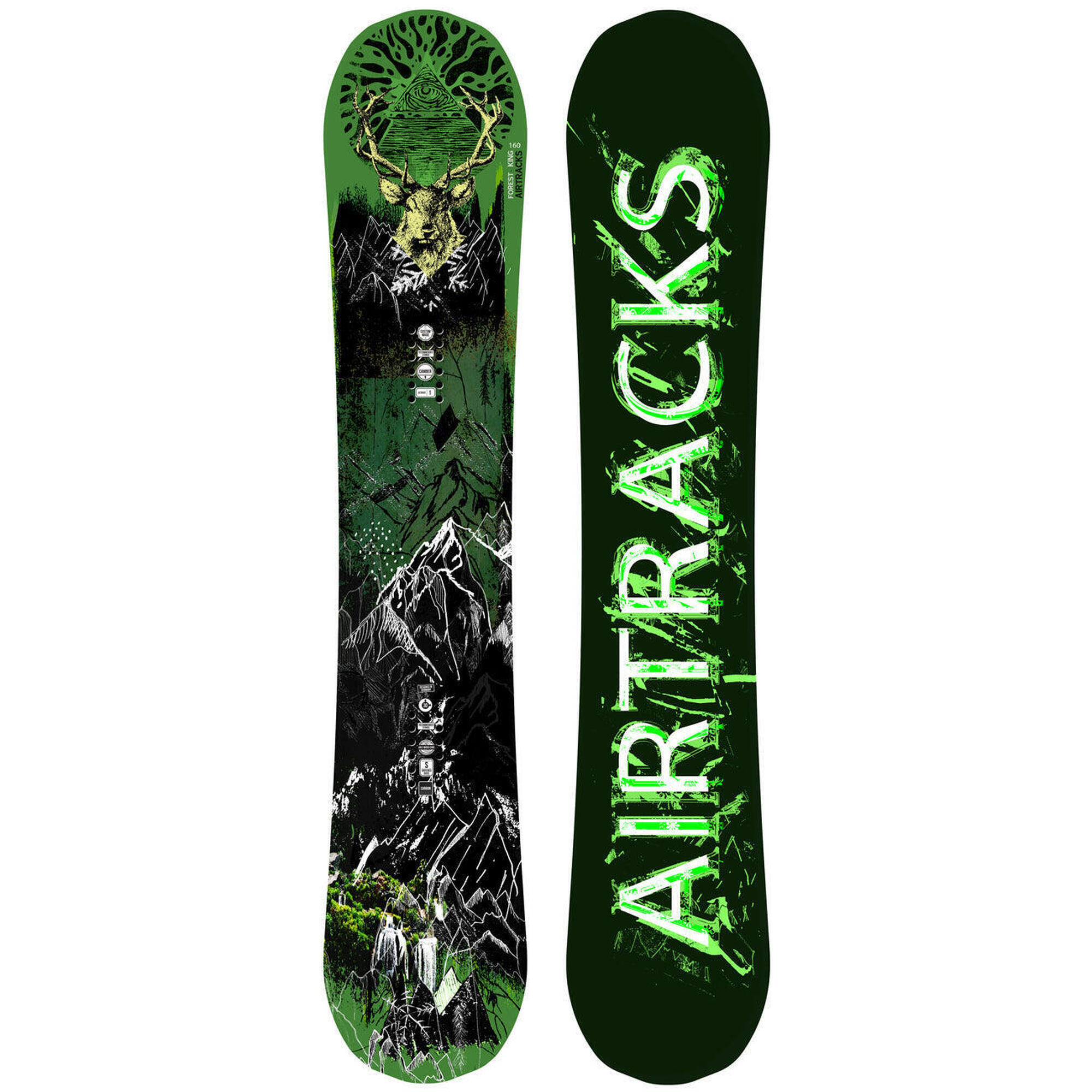 Airtracks - Planche De Snowboard Forest King Carbon Hybrid Rocker Homme - Snowboard - 160 Cm - Decathlon