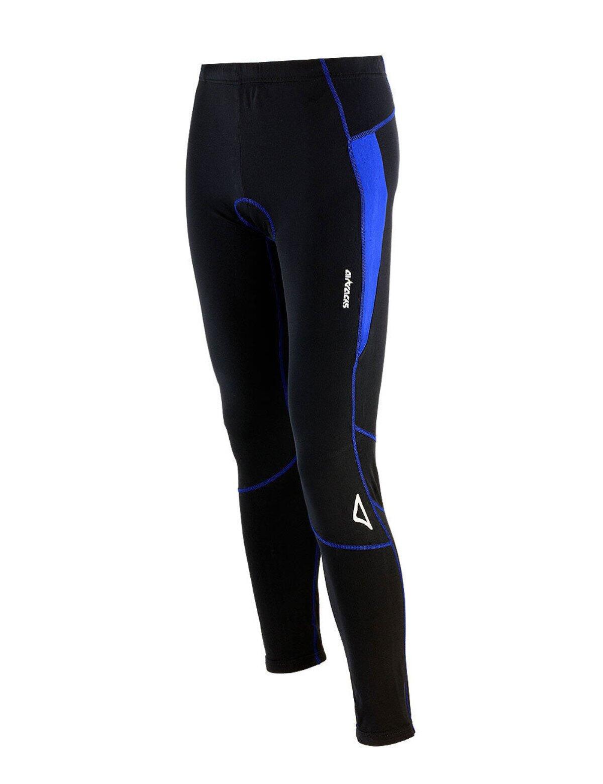 Herren Thermal Fahrradhose Pro T Schwarz Blau 1/4