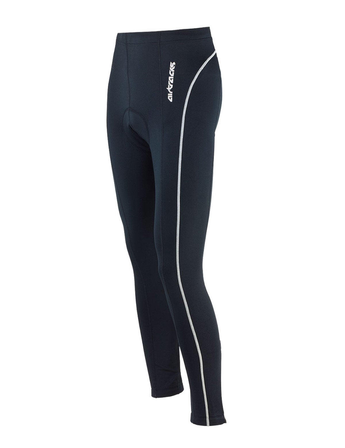 AIRTRACKS Herren Fahrradhose Lang Schwarz Silber