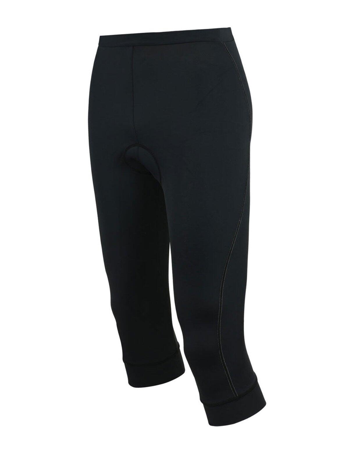 AIRTRACKS Damen Fahrradhose 3/4 Lang Radhose Comfort Line Schwarz
