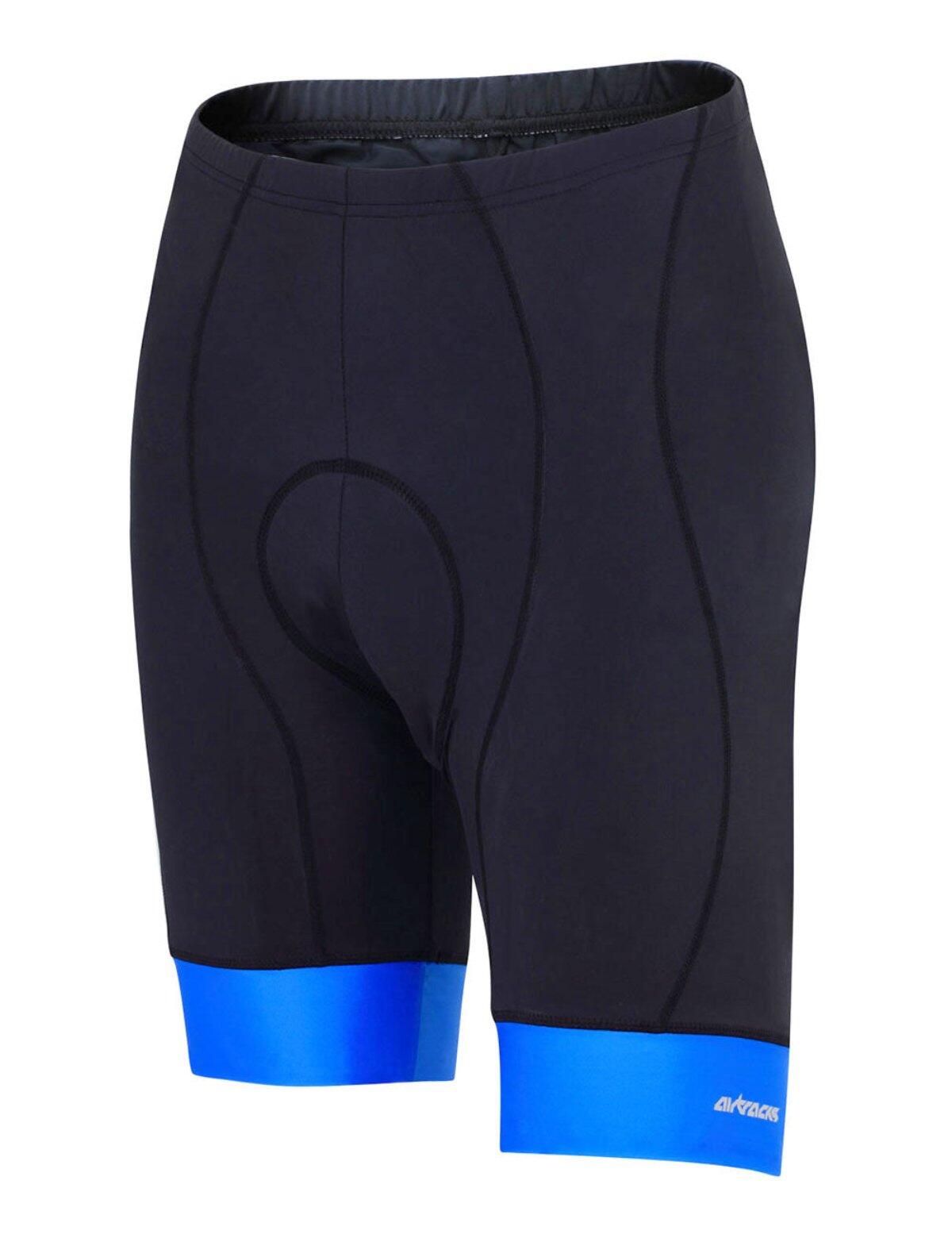 AIRTRACKS Herren Fahrradhose Kurz Radhose Comfort Line Schwarz Blau