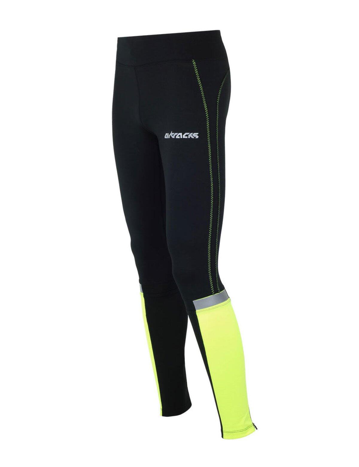 AIRTRACKS Damen Laufhose Tight Lang Neon